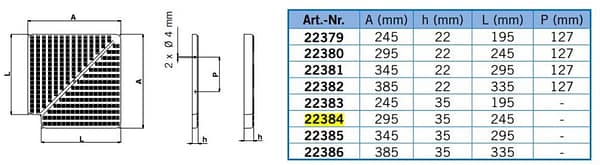 Zwembad overloop hoek 90º Zwembad overloop hoek 90º